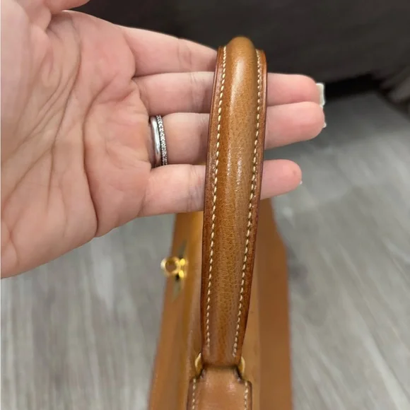 Authentic HERMES vintage KELLY 28 gold Courchevel Circa 1963 🦄 - Picture 10 of 16